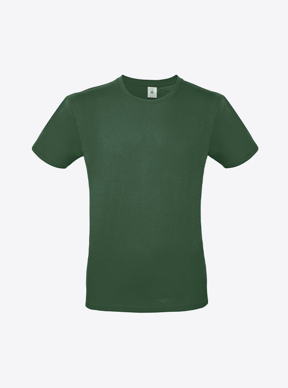 T Shirt B&C E150 Herren Budget Baumwolle Mit Logo Siebdruck Bottle Green