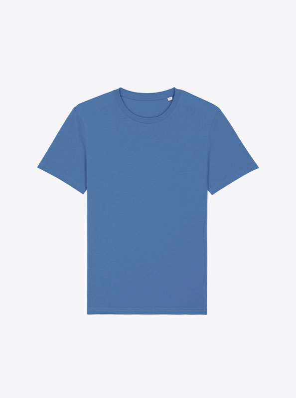 T Shirt Stella And Stella Bio Baumwolle Mit Logo Siebdruck Bright Blue