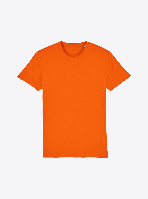 T Shirt Stella And Stella Bio Baumwolle Mit Logo Siebdruck Bright Orange