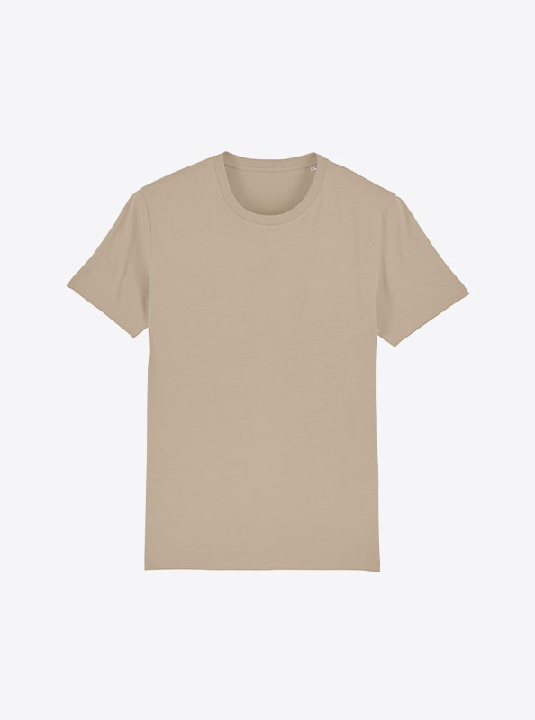T Shirt Stella And Stella Bio Baumwolle Mit Logo Siebdruck Desert Dust