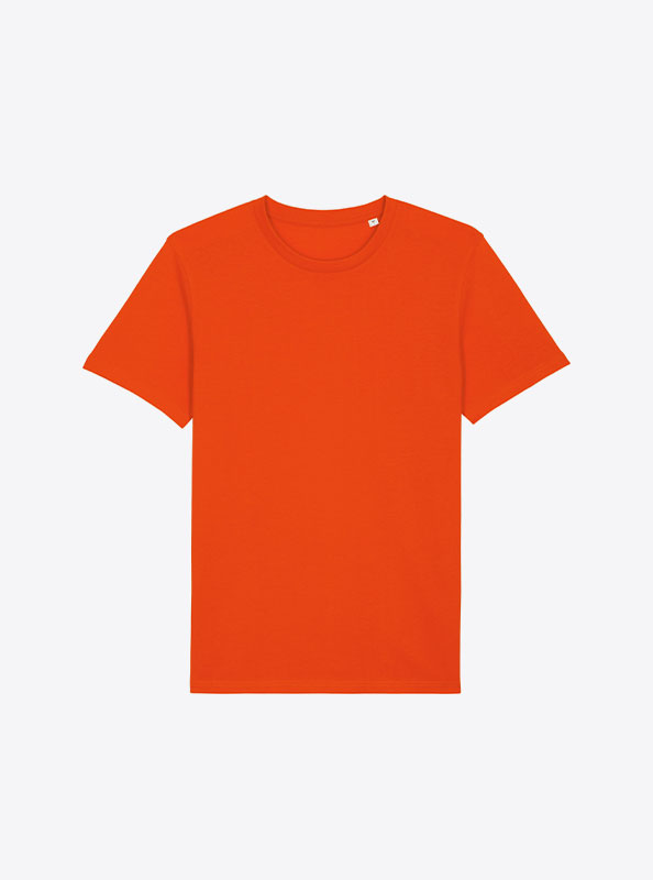 T Shirt Stella And Stella Bio Baumwolle Mit Logo Siebdruck Tangerine