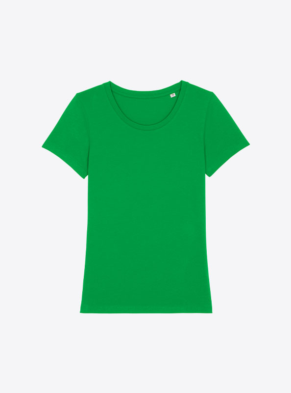 T Shirt Stella And Stella Expresser Bio Baumwolle Mit Logo Siebdruck Fresh Green