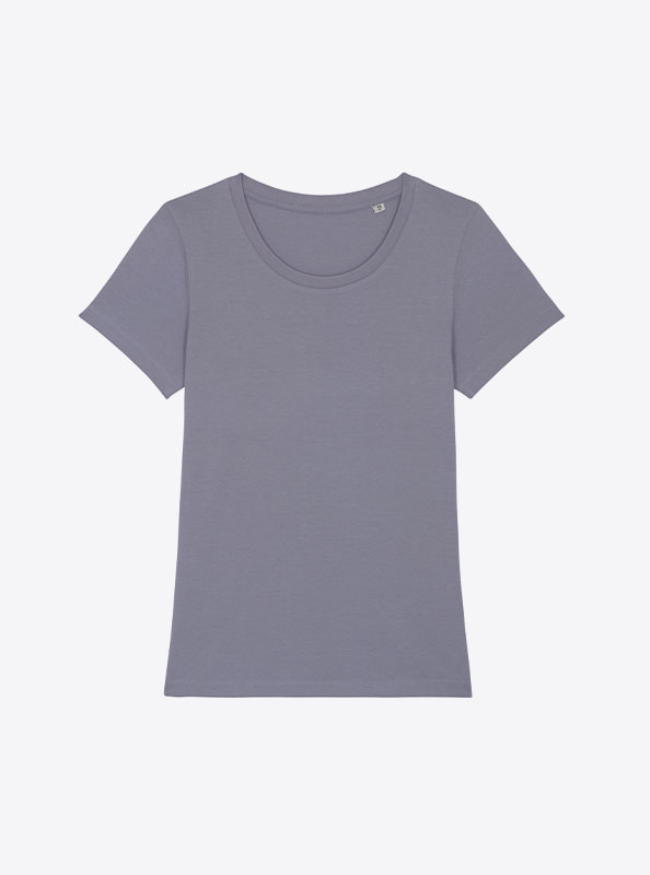 T Shirt Stella And Stella Expresser Bio Baumwolle Mit Logo Siebdruck Lava Grey