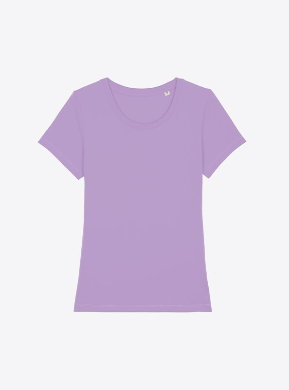 T Shirt Stella And Stella Expresser Bio Baumwolle Mit Logo Siebdruck Lavender Dawn
