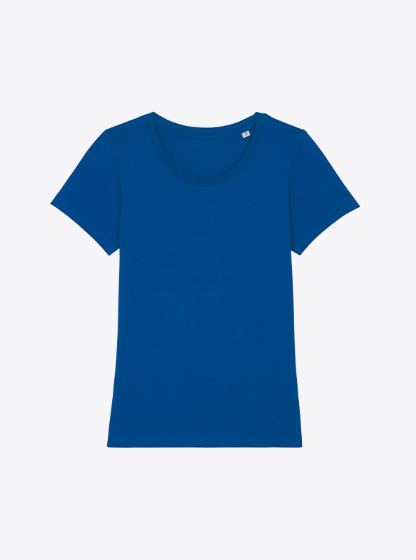 T Shirt Stella And Stella Expresser Bio Baumwolle Mit Logo Siebdruck Majorella Blue