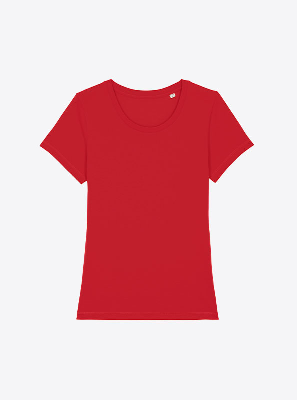 T Shirt Stella And Stella Expresser Bio Baumwolle Mit Logo Siebdruck Red
