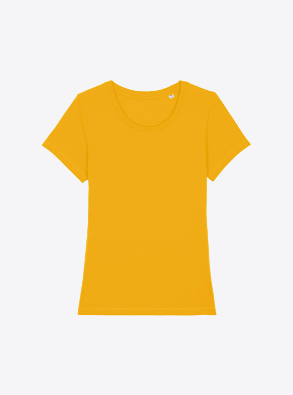 T Shirt Stella And Stella Expresser Bio Baumwolle Mit Logo Siebdruck Spectra Yellow