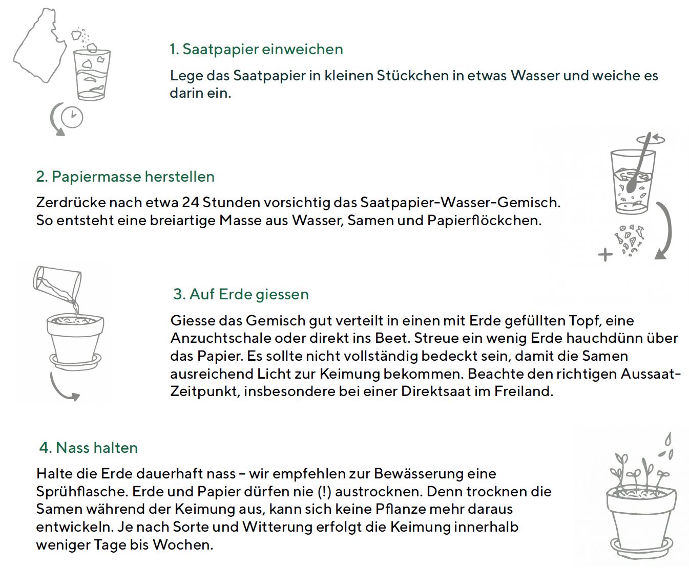 Anleitung Samenpapier