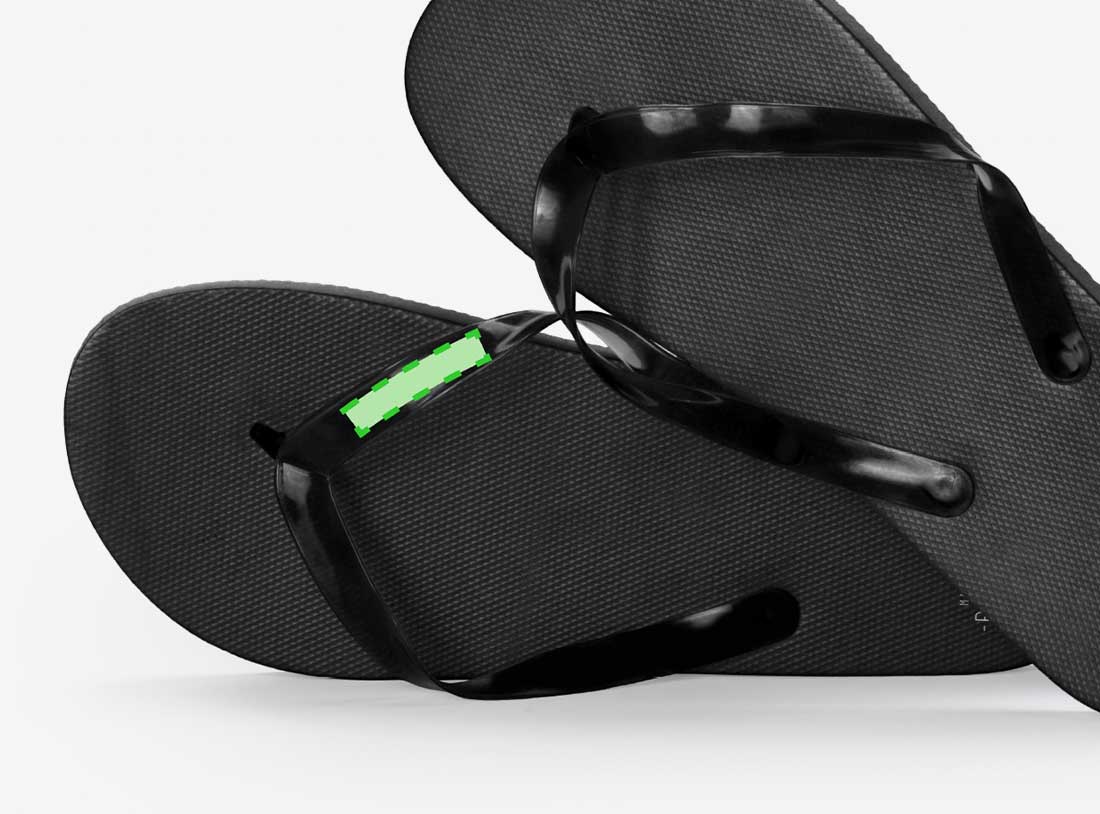 area 3 druckflaeche flip flop recycled