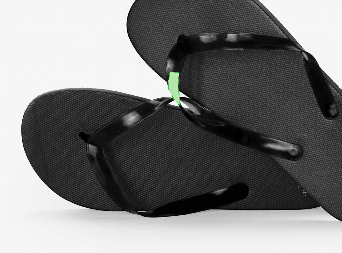 area 4 druckflaeche flip flop recycled