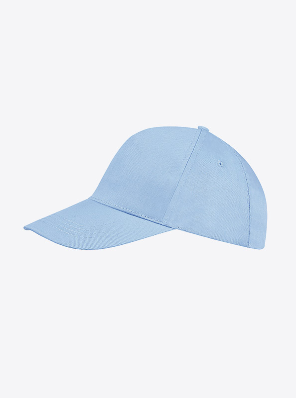 Baseball Cap Bedrucken Mit Logo Fair Produziert Sols Buzz Sky Blue
