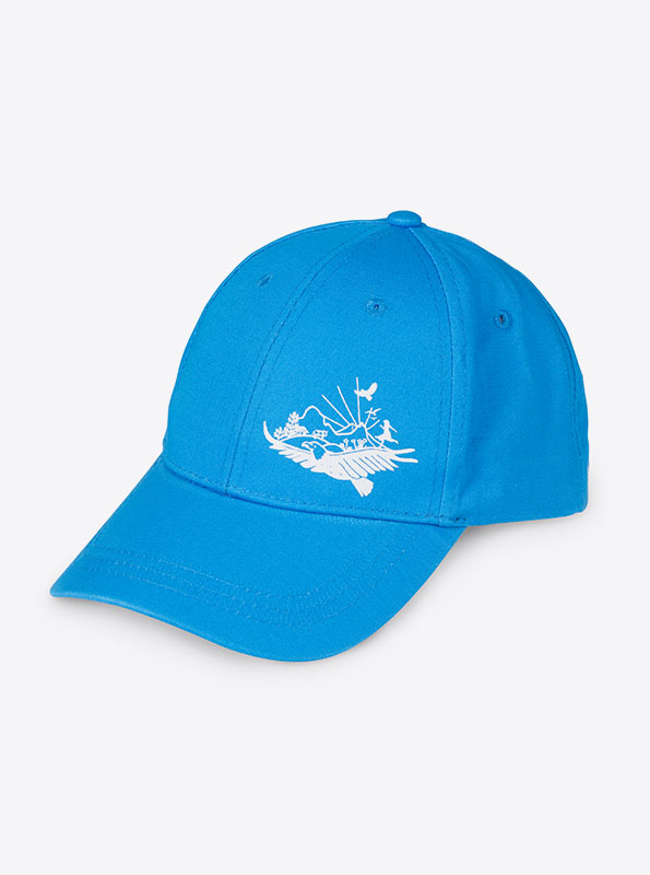 Baseball Cap Bergbahnen Adelboden Mit Logo Bedrucken Besticken Stickerei Light Brushed Cotton Twill Blau