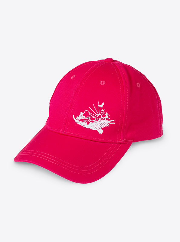 Baseball Cap Bergbahnen Adelboden Mit Logo Bedrucken Besticken Stickerei Light Brushed Cotton Twill Pink