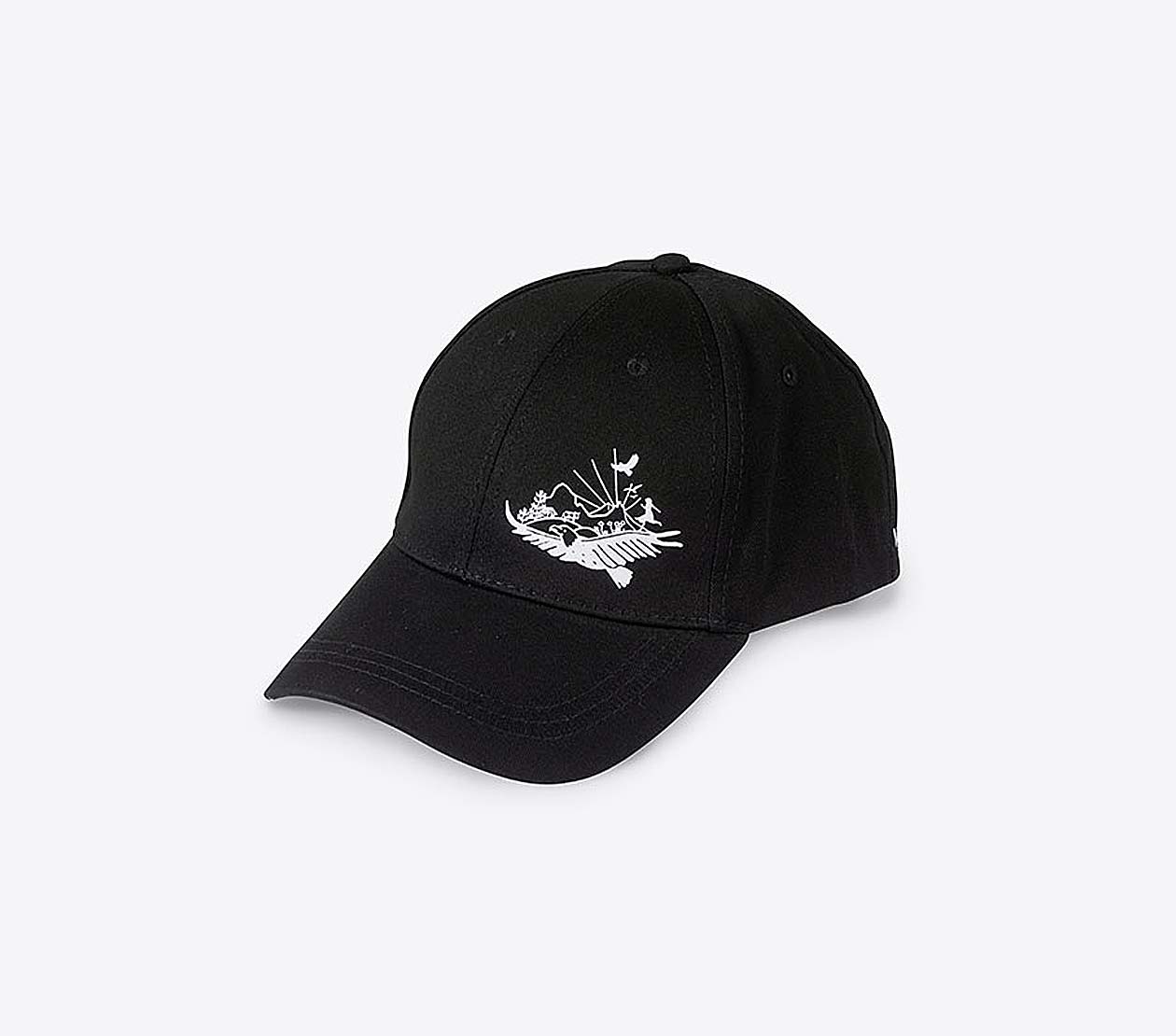 Baseball Cap Bergbahnen Adelboden Mit Logo Bedrucken Besticken Stickerei Light Brushed Cotton Twill Schwarz