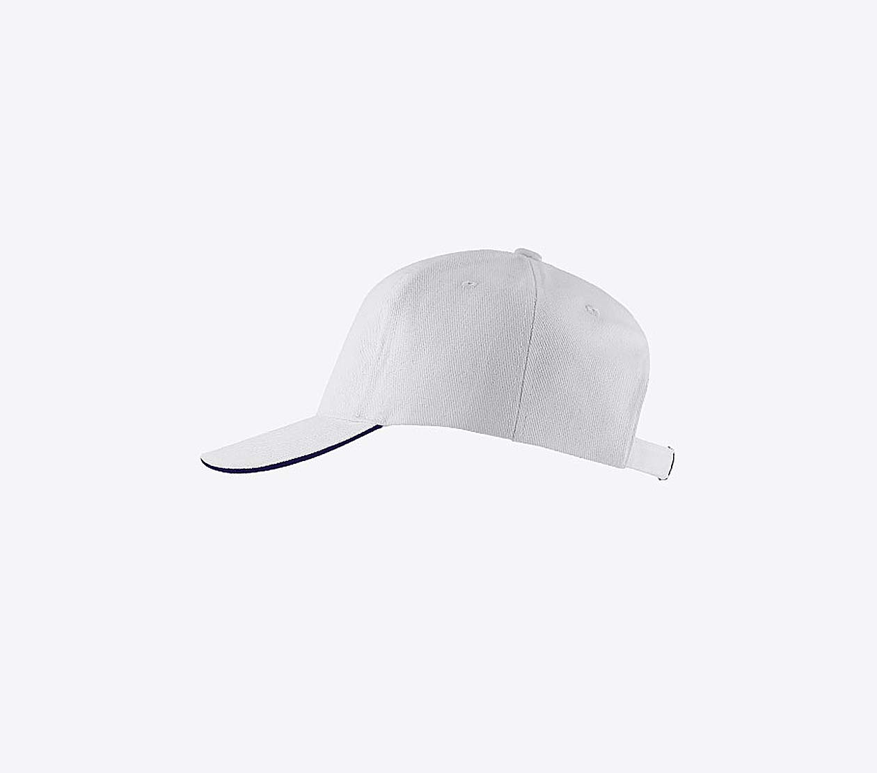 Baseball Cap Mit Logo Bedrucken Fair Produziert Sols Long Beach White French Navy