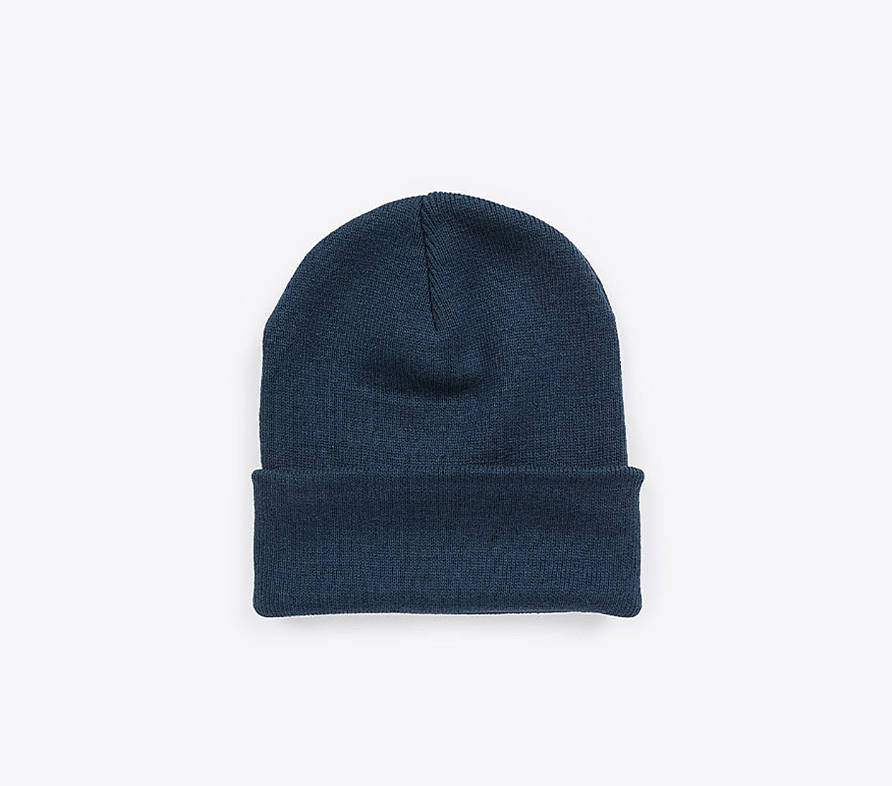 Beanie Beechfield B45 Mit Aufnaeher Label Branding Blau