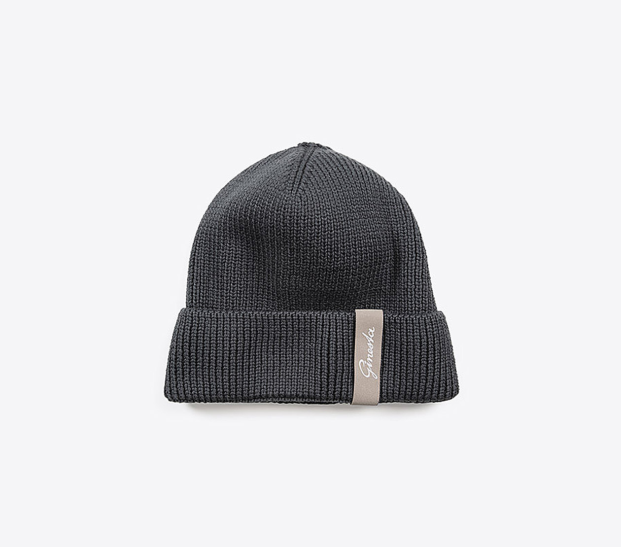 Beanie Plus Premium Ginesta Mit Label Stickerei Aufnaeher Bio Baumwolle