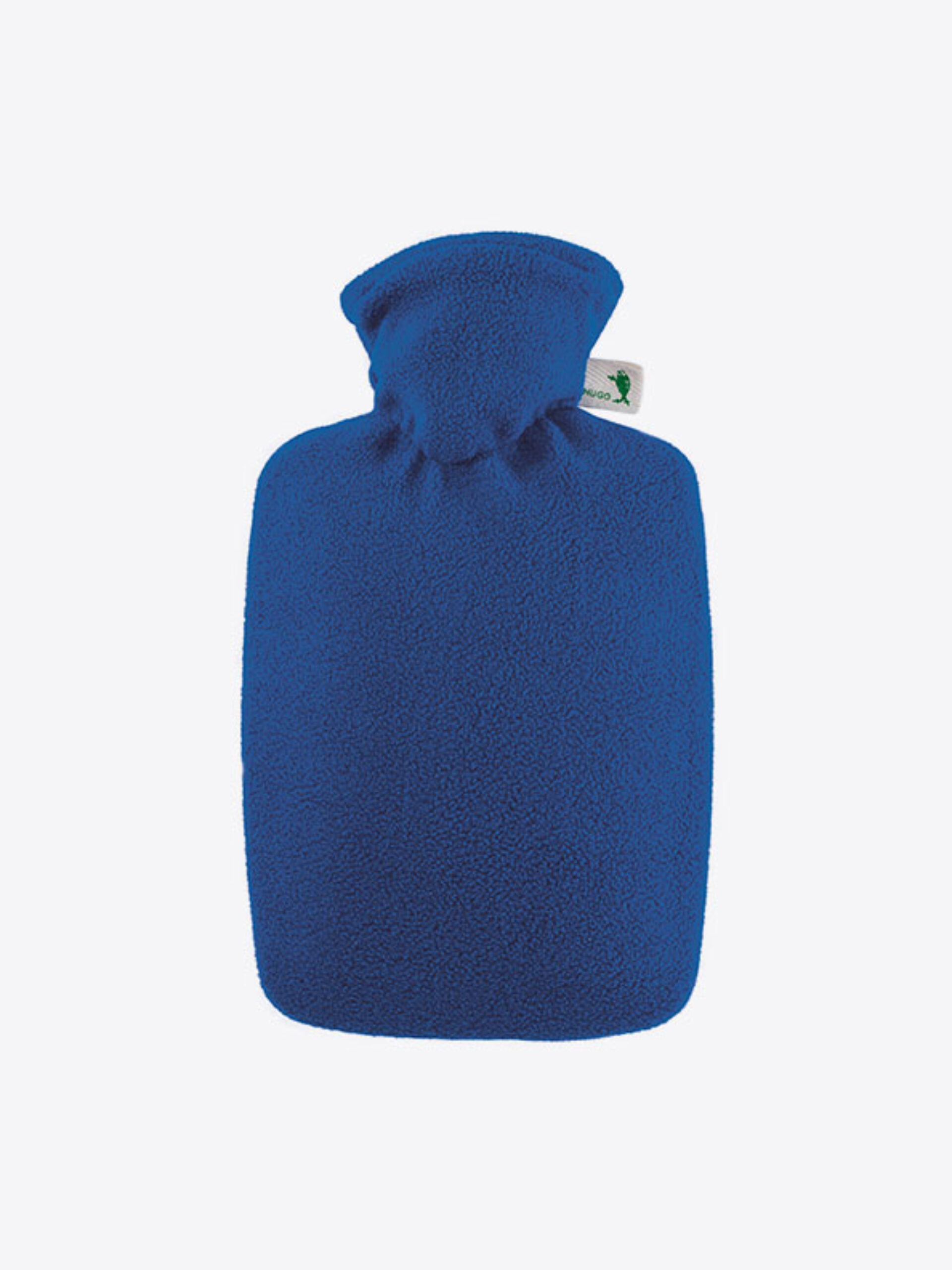 Bettflasche Fleece Mit Logo Besticken Nachhaltig Hergestellt Kuschelig Blau