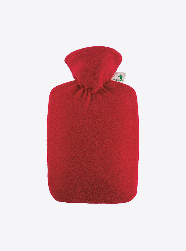 Bettflasche Fleece Mit Logo Besticken Nachhaltig Hergestellt Kuschelig Rot