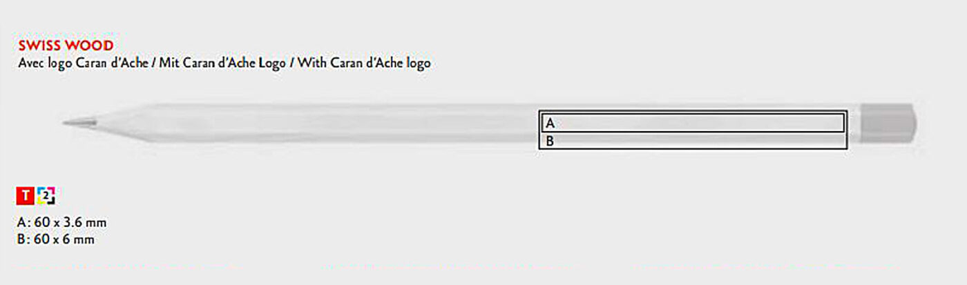 Caran D'Ache Swiss Wood Bleistifte 3er Set - Mit Radiergummi & Spitzer