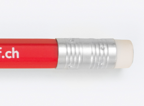 bleistift logo extras radiergummi