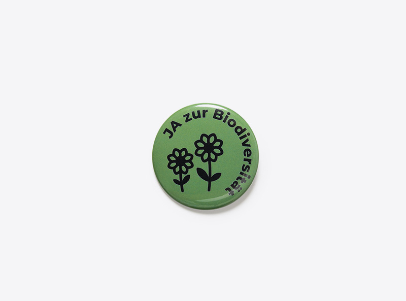 Button Biodiversitaets Initiative Der Politikwerkstatt Blumen Gruen