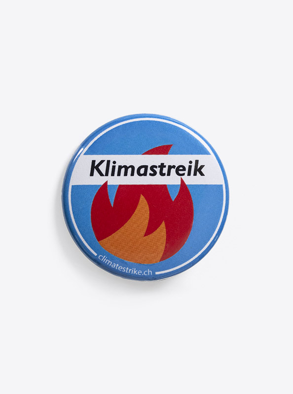 Button Standard Klimastreik Mit Logo Bedrucken Anstecknadel Aluminium
