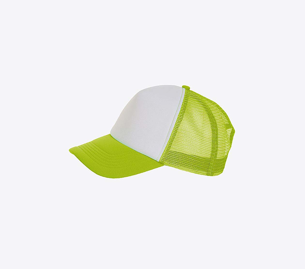 Cap Mit Eigenem Logo Sols Bubble Trucker White Neon Green