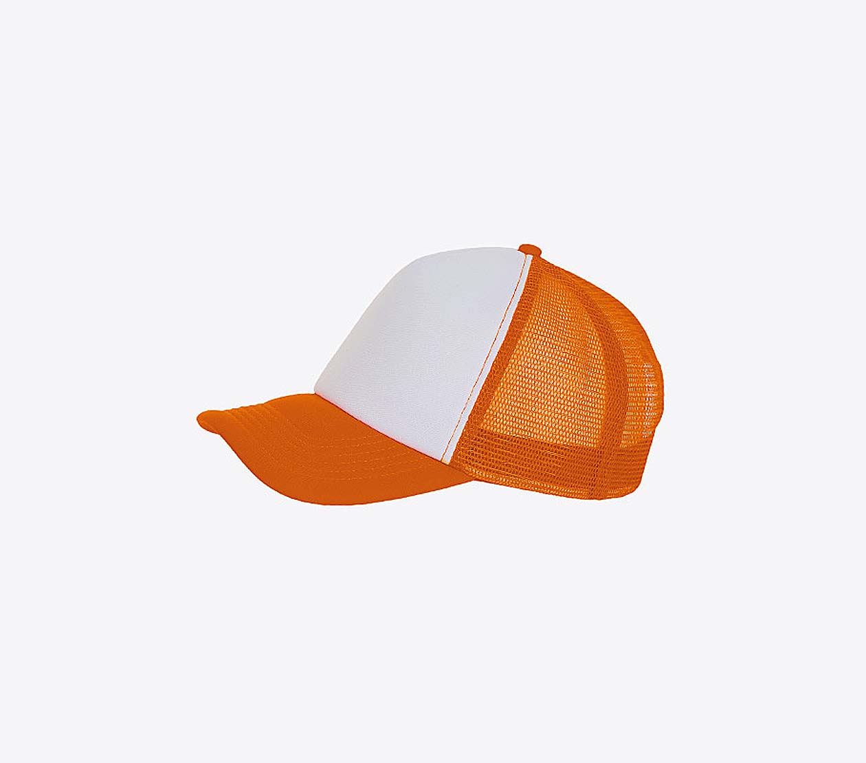 Cap Mit Eigenem Logo Sols Bubble Trucker White Neon Orange