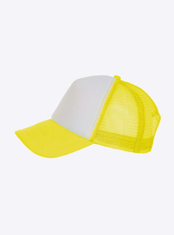 Cap Mit Eigenem Logo Sols Bubble Trucker White Neon Yellow