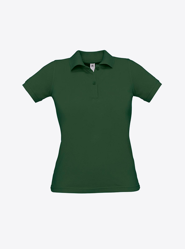 Damen Polo Shirt Besticken Edel Bundc Safran Pw455 Bottle Green