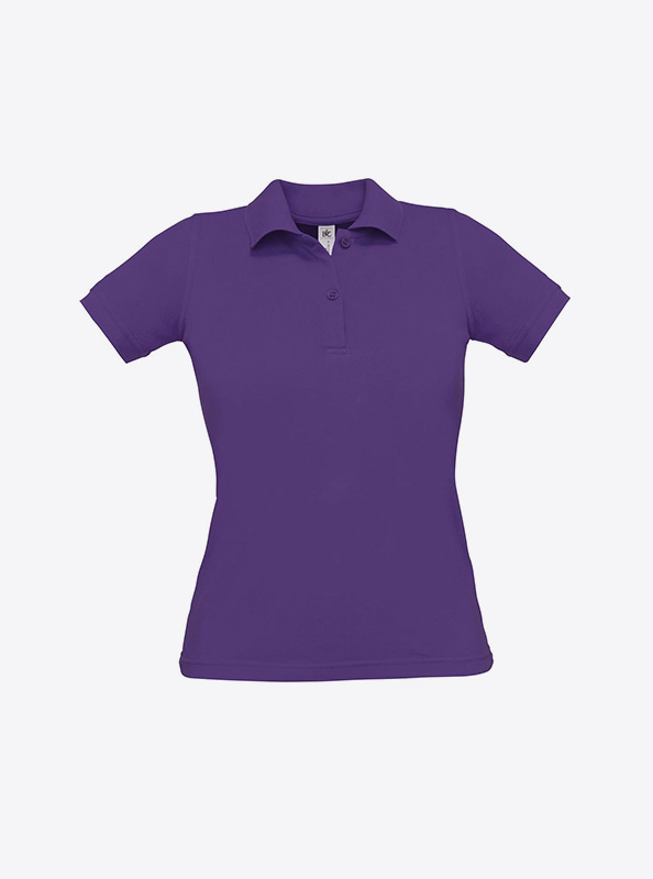 Damen Polo Shirt Idividuell Drucken Bundc Safran Pw455 Purple