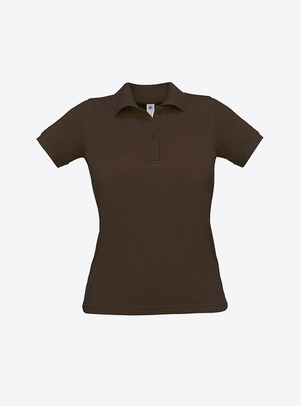 Damen Polo Shirt Mehrfarbig Besticken Bedrucken Bundc Safran Pw455 Brown