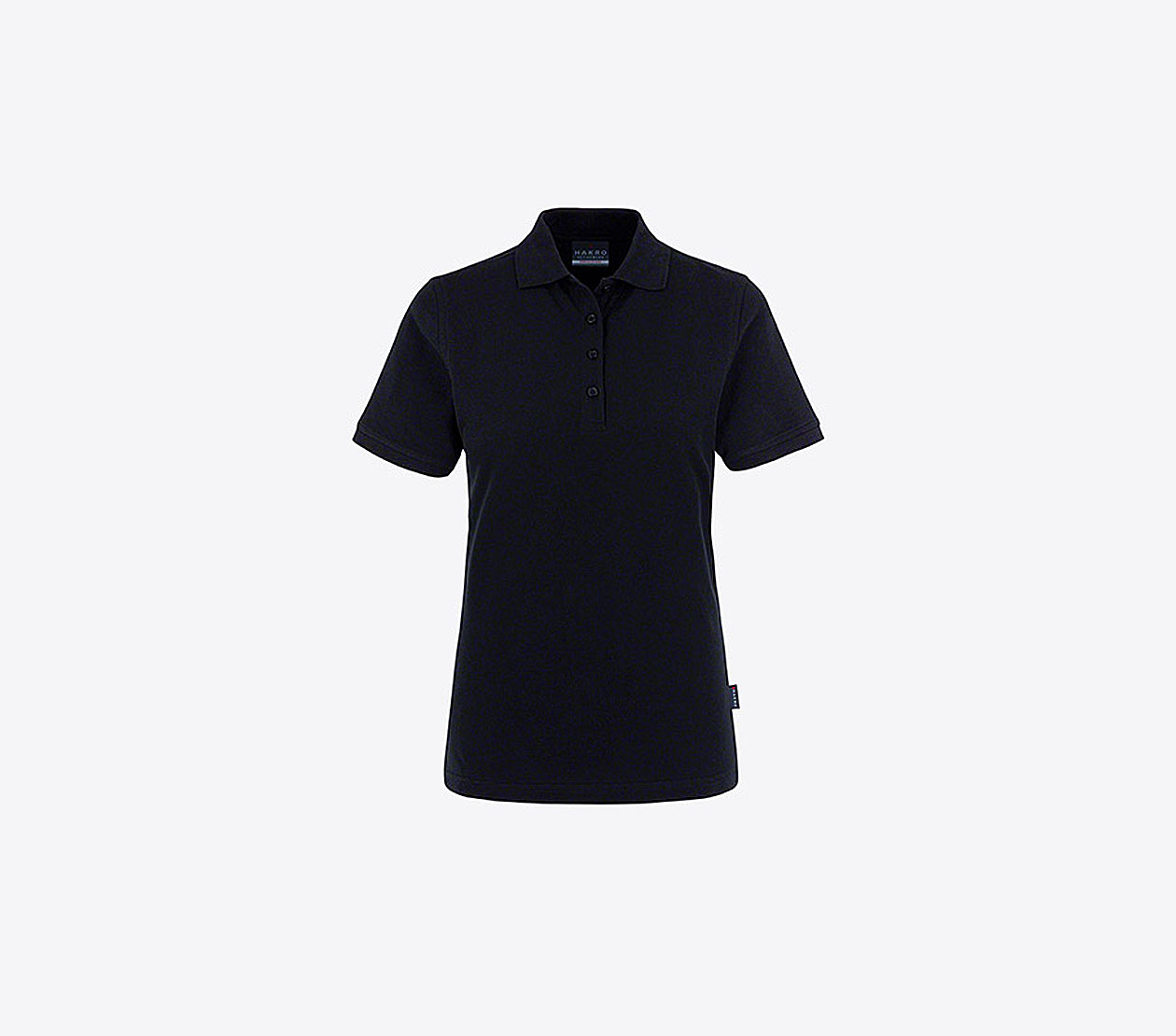 Damen Polo Shirt Mehrfarbig Besticken Lassen Hakro 110 Schwarz