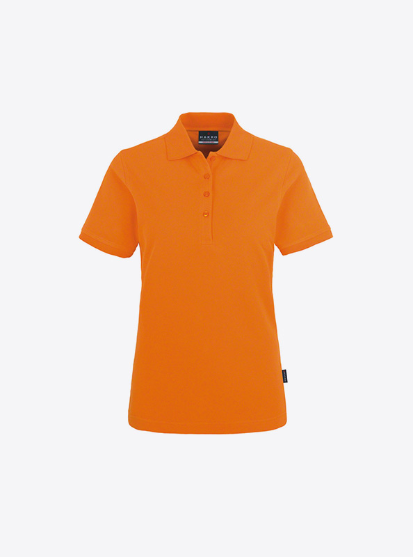 Damen Polo Shirt Mit Individueller Stickerei Hakro 110 Orange