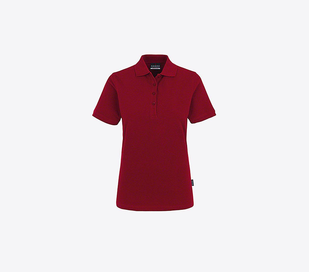 Damen Polo Shirt Mit Logo Bedrucken Oder Besticken Hakro 110 Weinrot