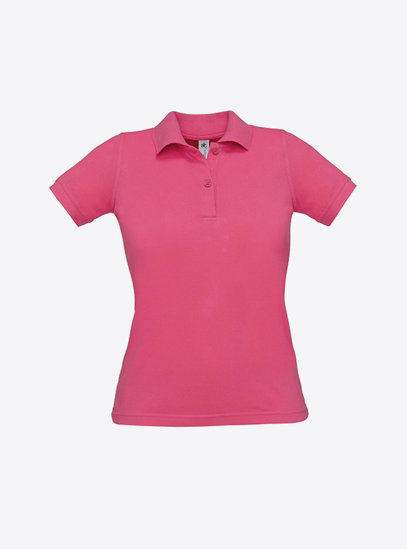 Damen Polo Shirt Mit Logo Besticken Bundc Safran Pw455 Fuchsia