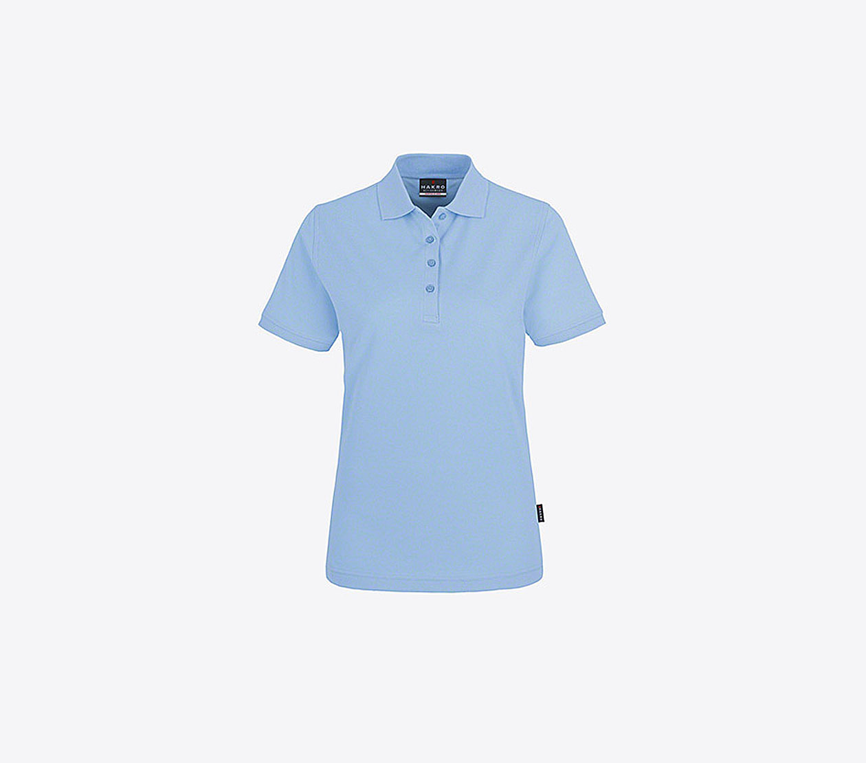 Damen Polo Shirt Mit Logo Drucken Hakro 110 Ice Blue