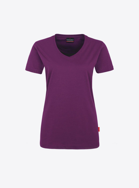 Damen T Shirt Individuell Bedrucken Hakro 181 Aubergine