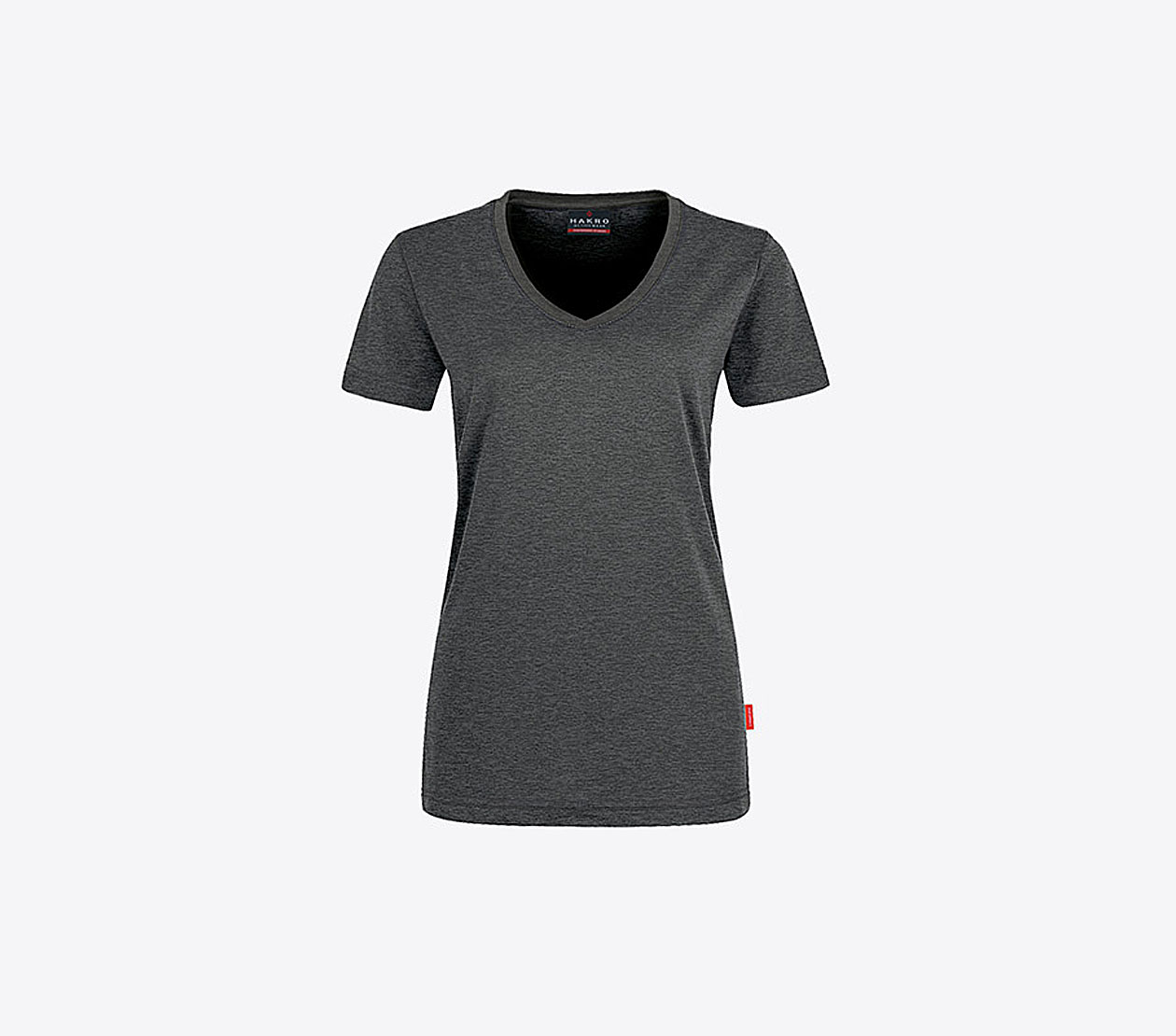 Damen T Shirt Mit Logo Bedrucken Hakro 181 Anthrazit Melange