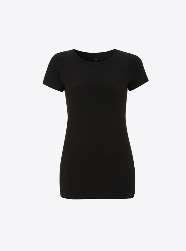 Damen T Shirt Premium Earth Positiv 04 Black