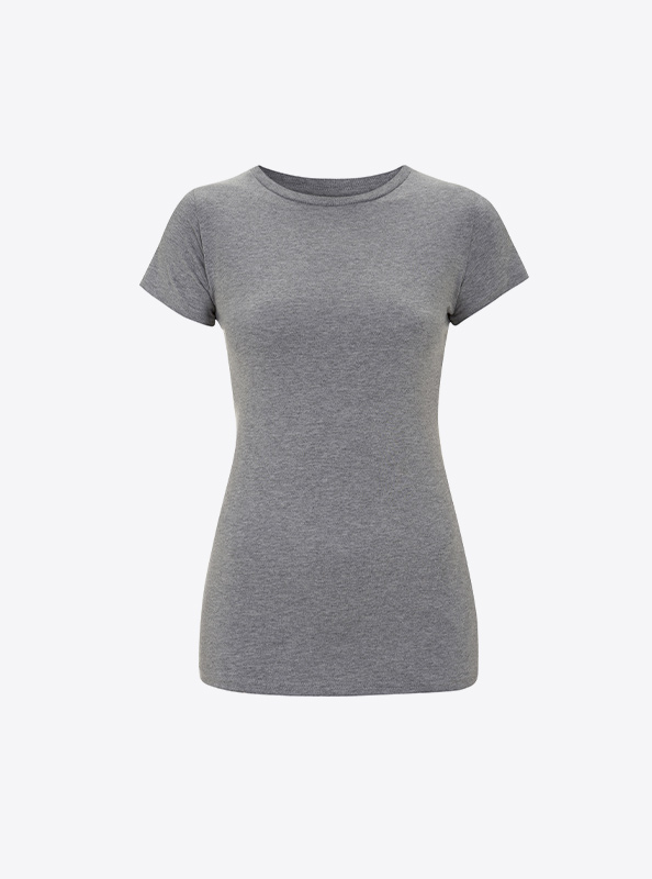 Damen T Shirt Premium Earth Positiv 04 Melange Grey