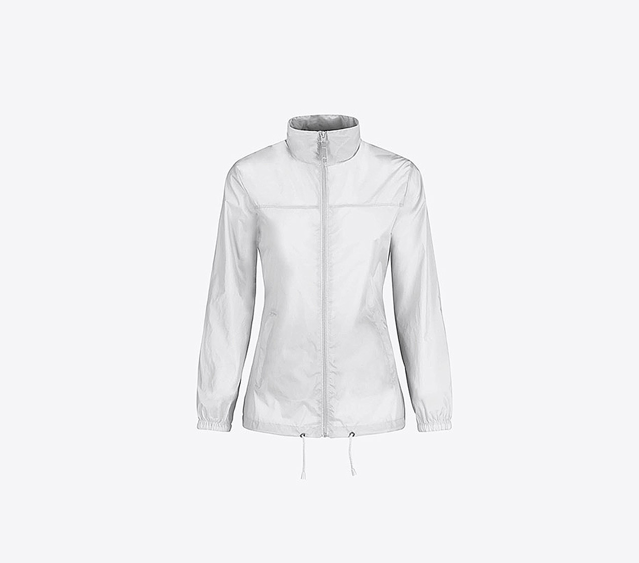 Damen Windjacke Mit Reissverschluss Mit Logo Drucken Bundc Sirocco Jw 902 Weiss