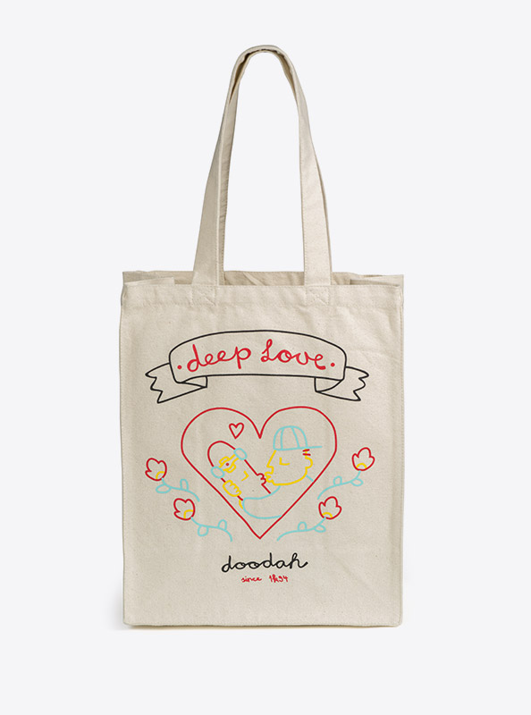 Doodah Canvas Shopper Deep Love Bedruckt