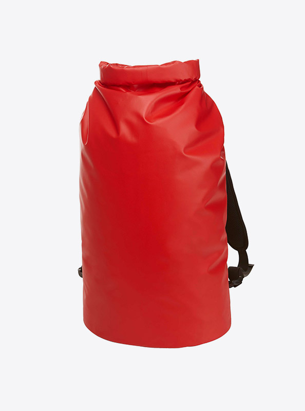 Dry Bag Rucksack Blachenmaterial Mit Logo Bedrucken Fair Produziert Rot