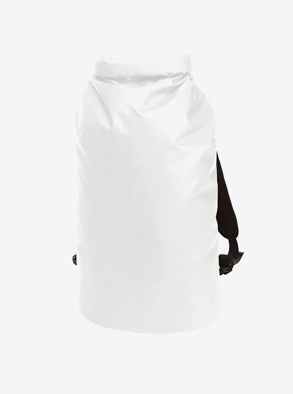 Dry Bag Rucksack Blachenmaterial Mit Logo Bedruckt Fair Produziert Weiss
