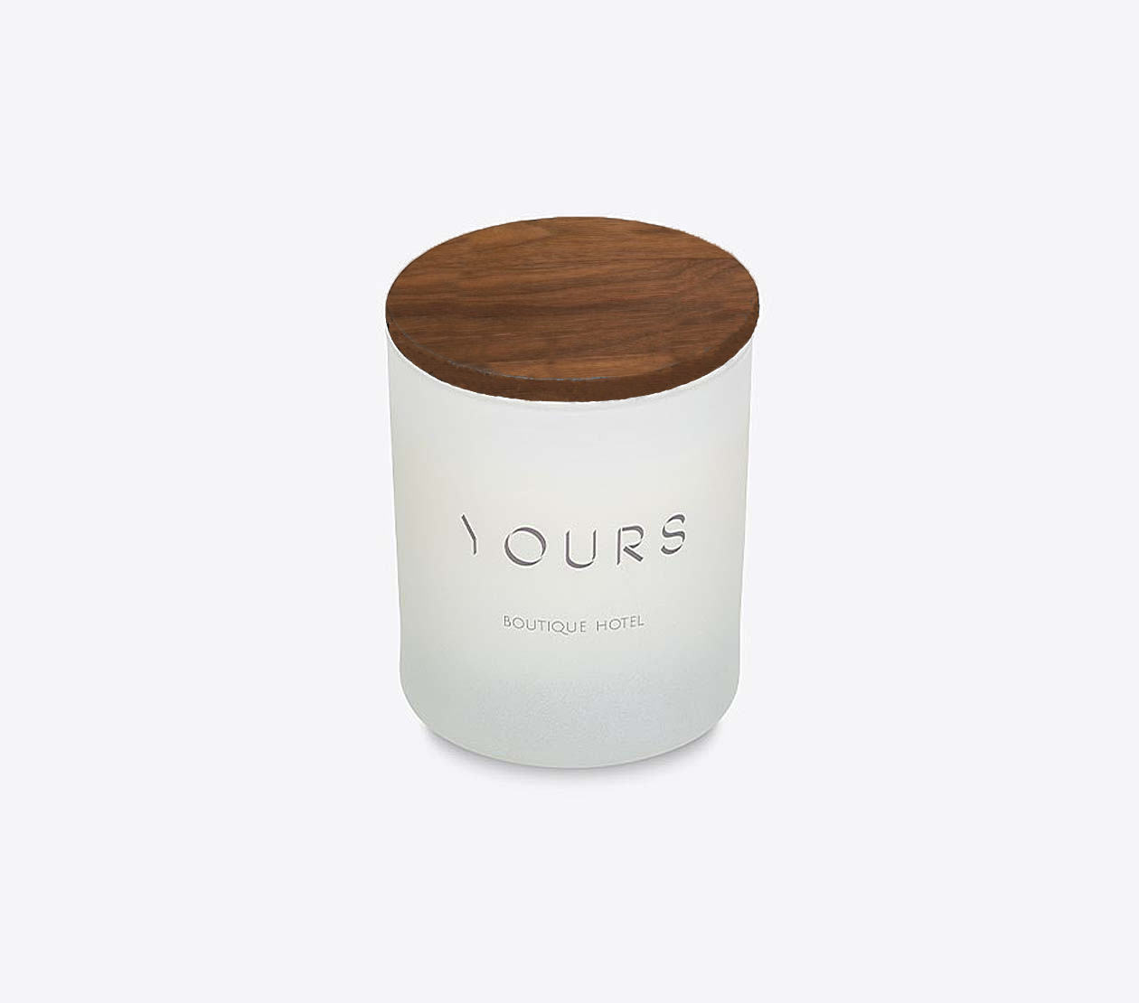 duftkerze mit logo bedrucken deckel holz walnuss