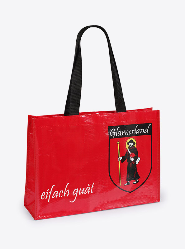 Einkaufstasche Pp Glarnerland Recycelt Laminiert Logo Bedruckt