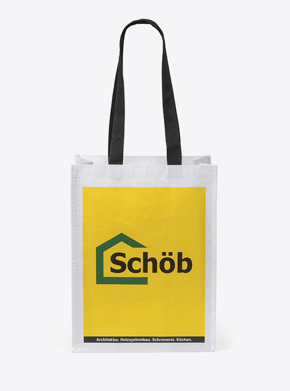Einkaufstasche Rpet Schoeb Mit Logo Bedrucken Tragtasche Laminiert Mit Werbung Bedrucken