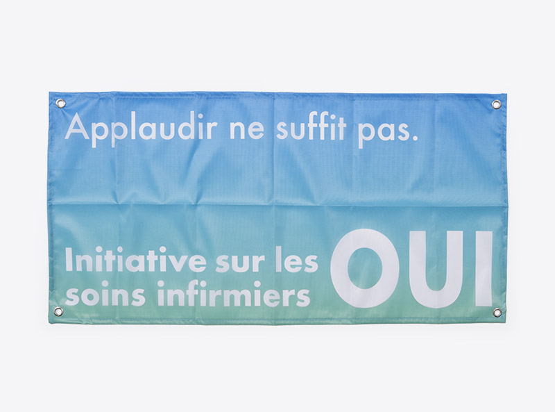 Fahne Abstimmung Pflegeinitiative November 2021 Französisch